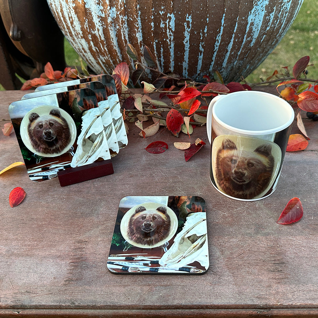 Grizzly Bear Coaster Set
