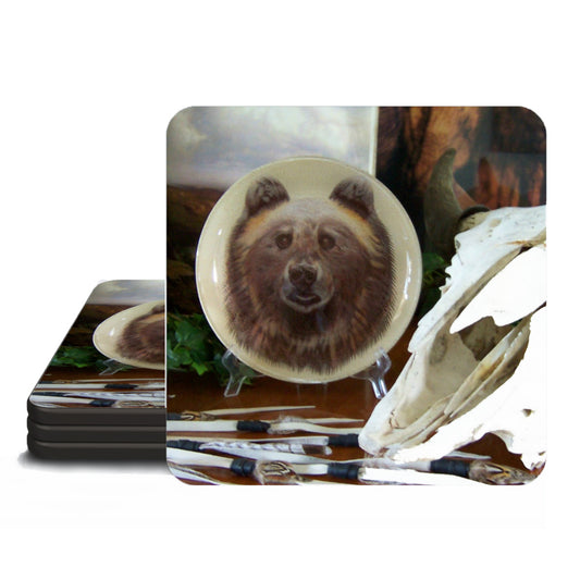 Grizzly Bear Coaster Set