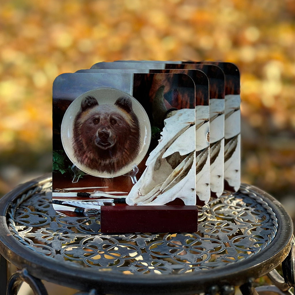 Grizzly Bear Coaster Set