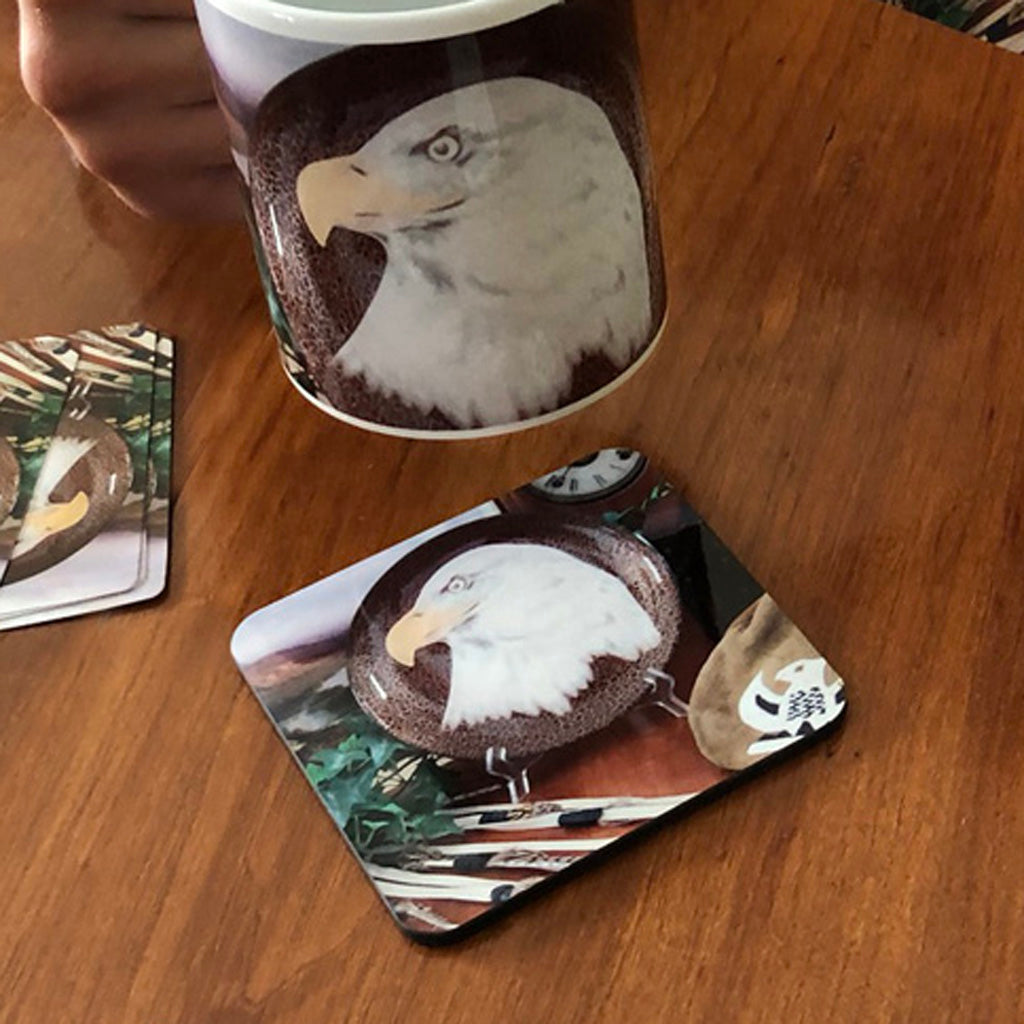Bald Eagle Coaster Set