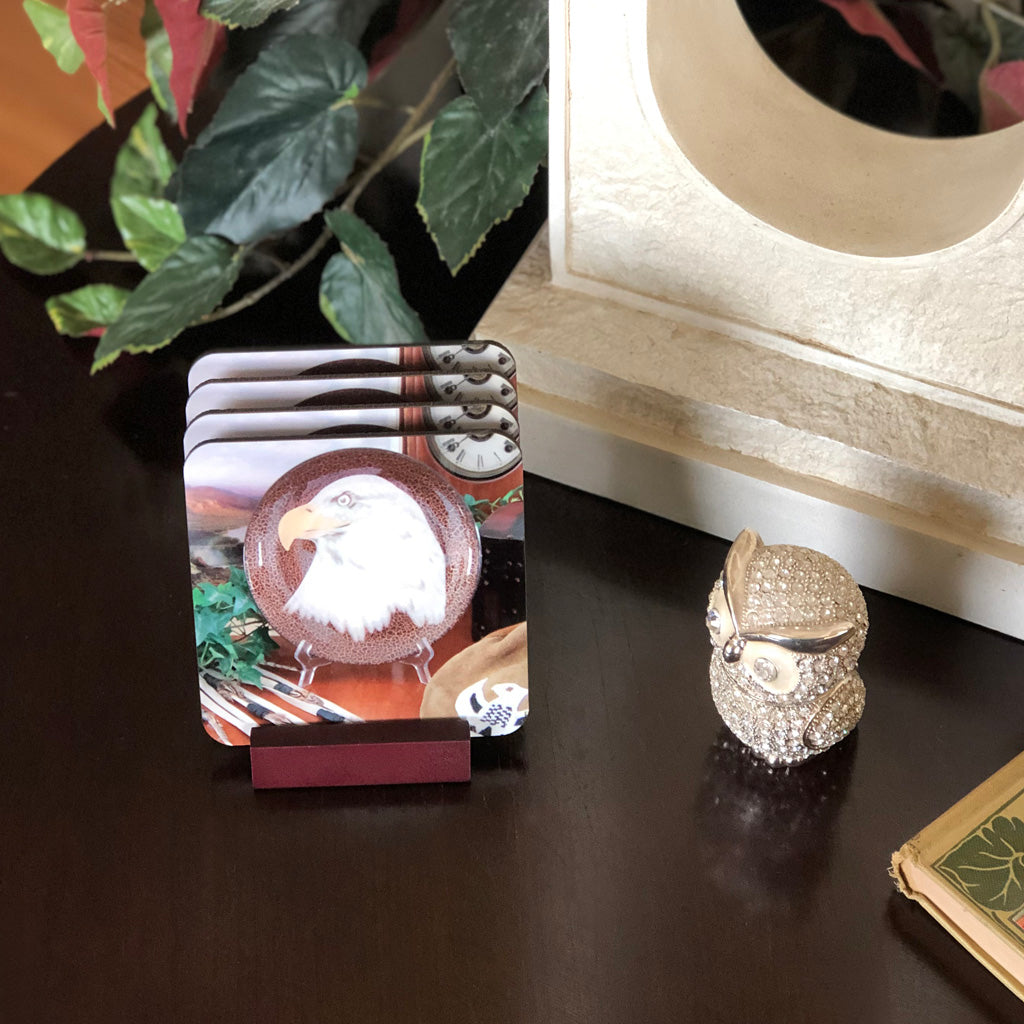 Bald Eagle Coaster Set