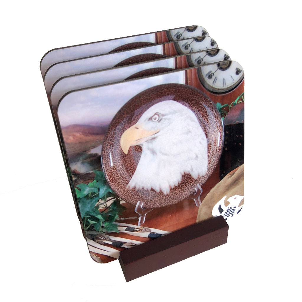Bald Eagle Coaster Set
