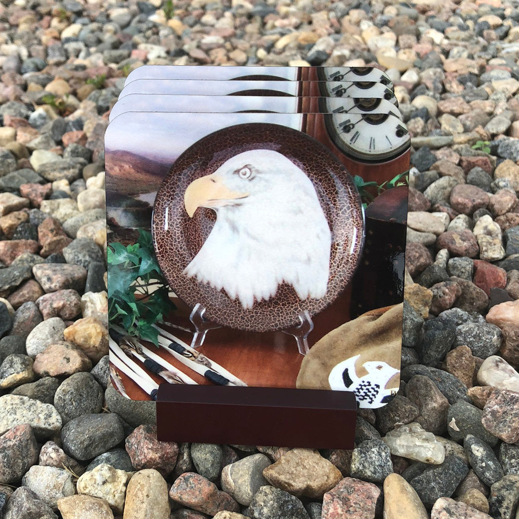 Bald Eagle Coaster Set