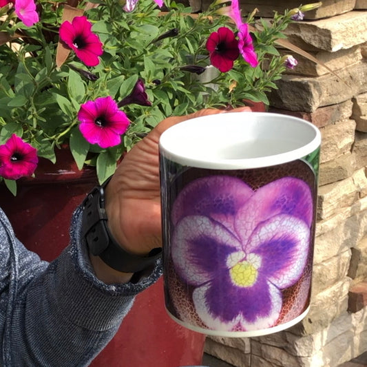 Purple Pansy Magic Mug