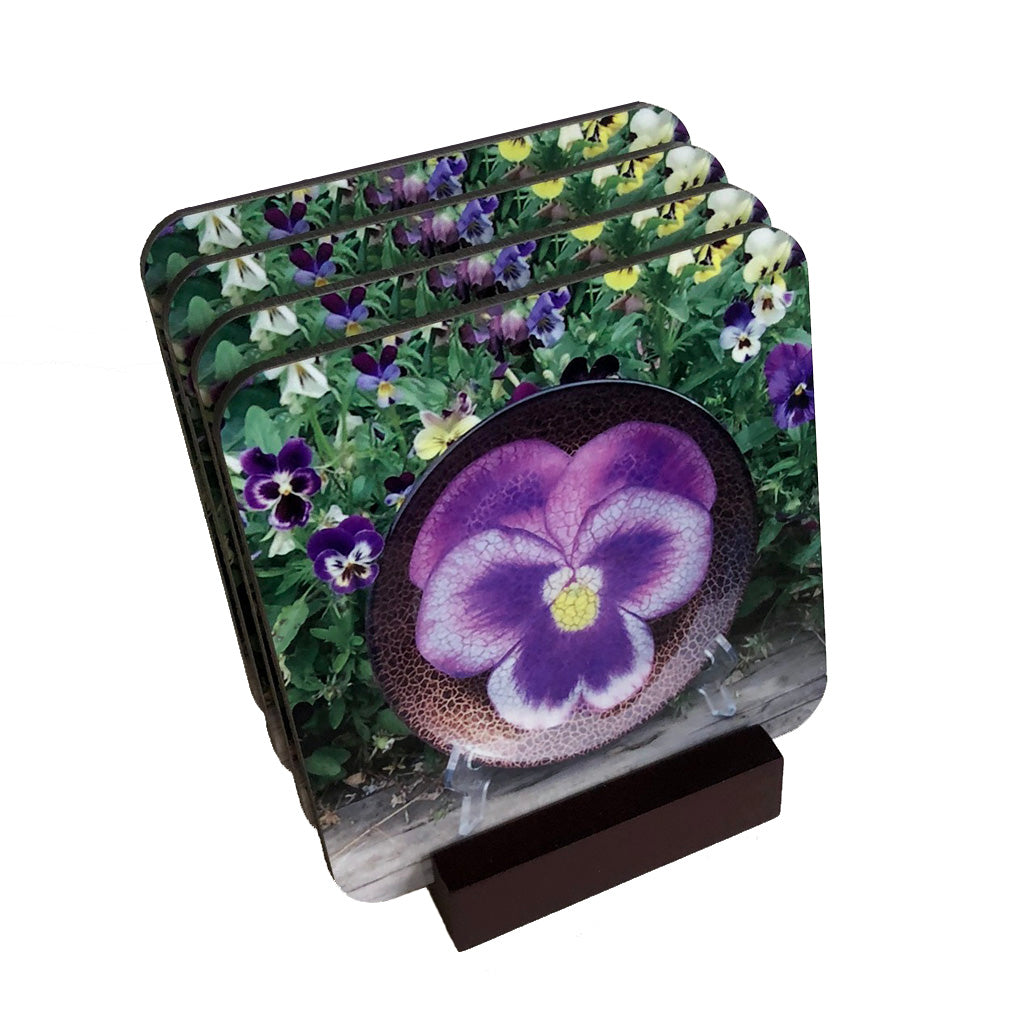 Purple Pansy Coasters