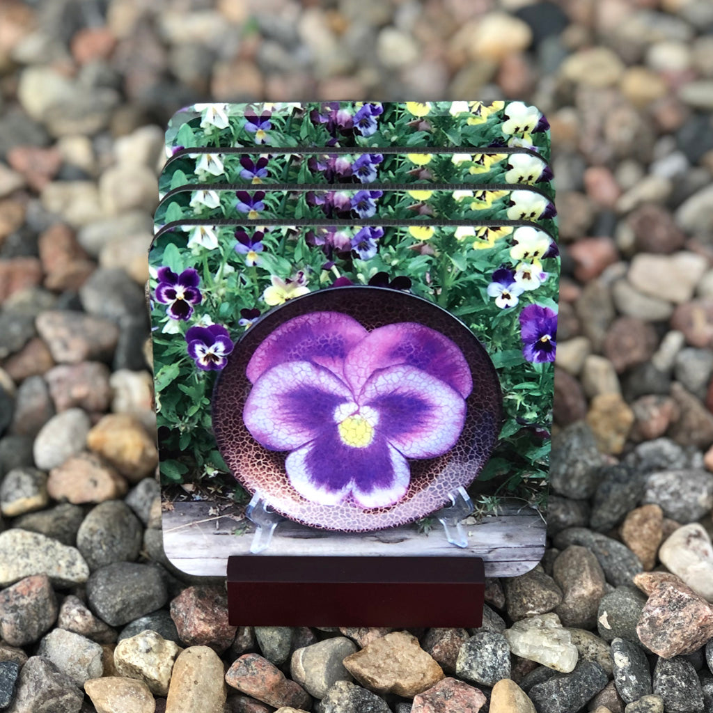 Purple Pansy Coasters
