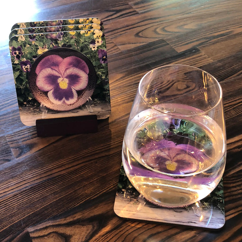 Purple Pansy Coasters