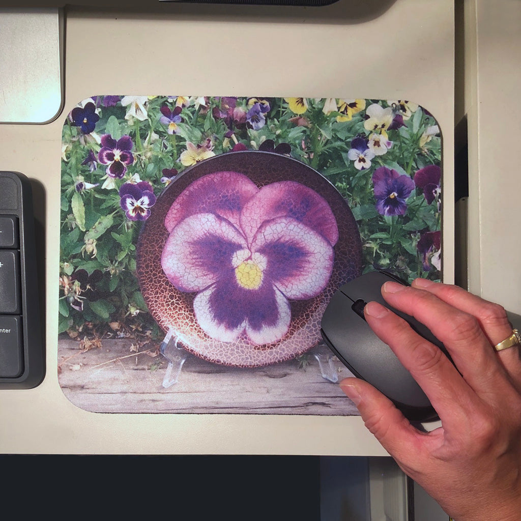 Purple Pansy Mouse Pad