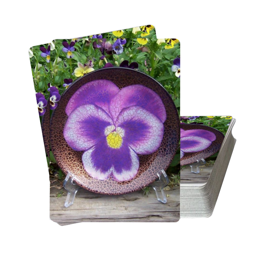 Purple Pansy Deck Of Playing Cards