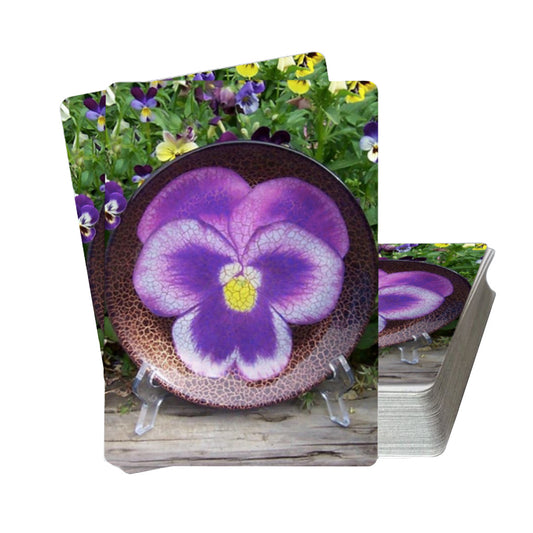 Purple Pansy Deck Of Playing Cards
