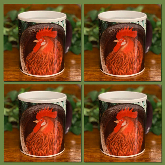 Red Rooster Magic Mugs (SET OF FOUR)