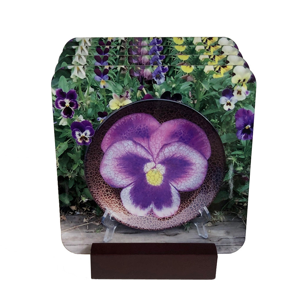 Purple Pansy Coasters